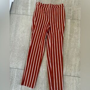 Forever 21 Rust Red Vertical Stripe Pants